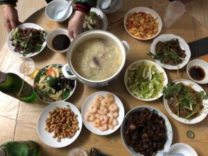 義父の作る上海家庭料理でお迎え