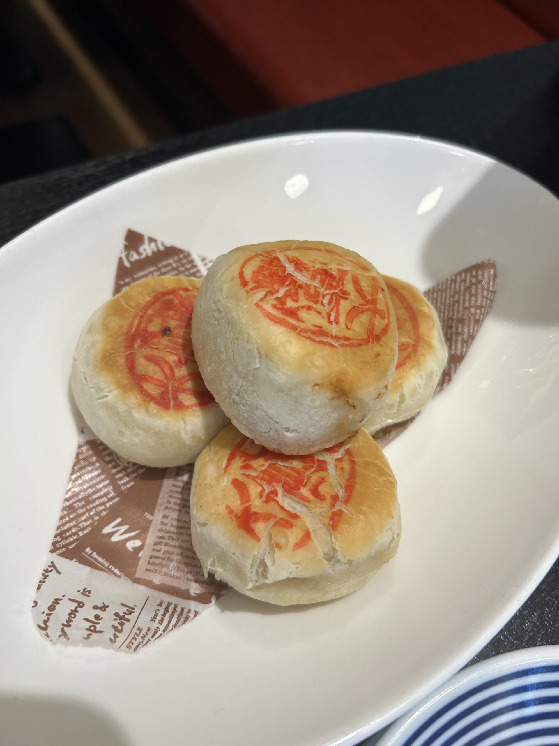 大吉縁のロゴ入り手作り月餅（持ち帰り用のお土産）