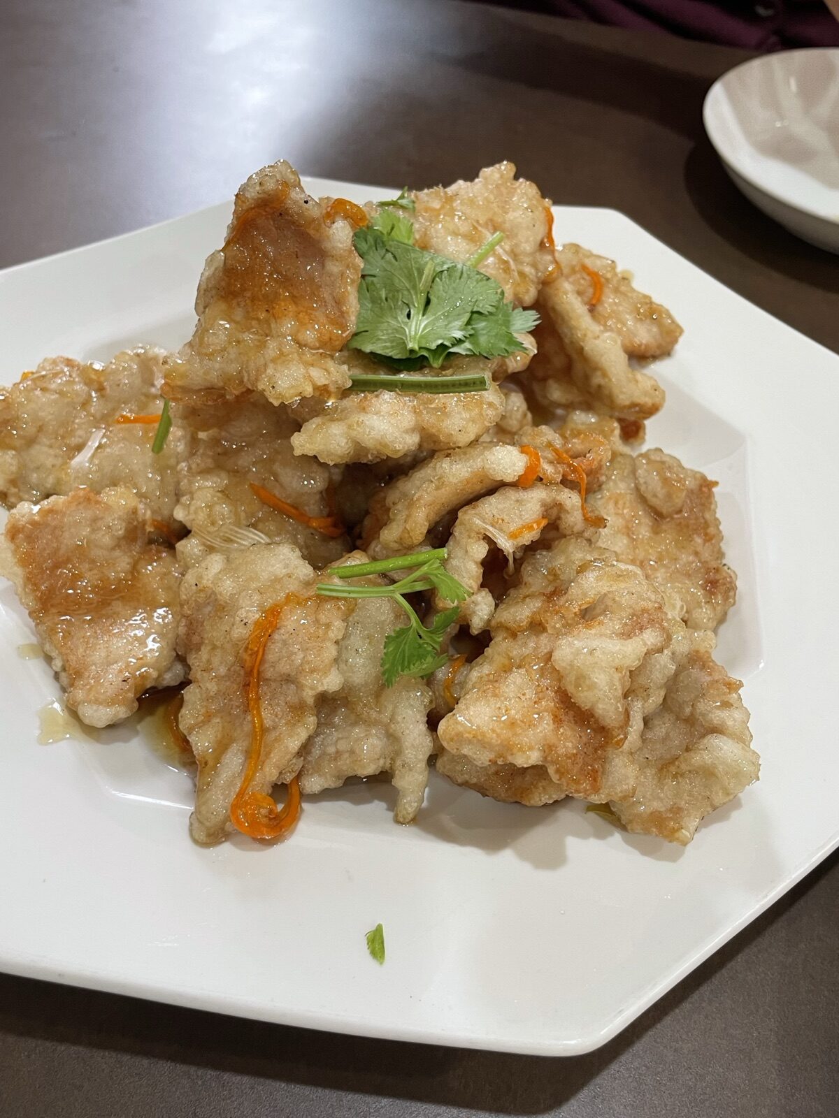 一家人の锅包肉（グォバオロウ・東北料理の揚げ豚甘酢あんかけ）