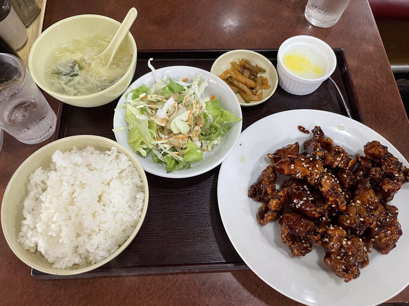 晴々飯店 黒胡椒鶏定食 ランチ